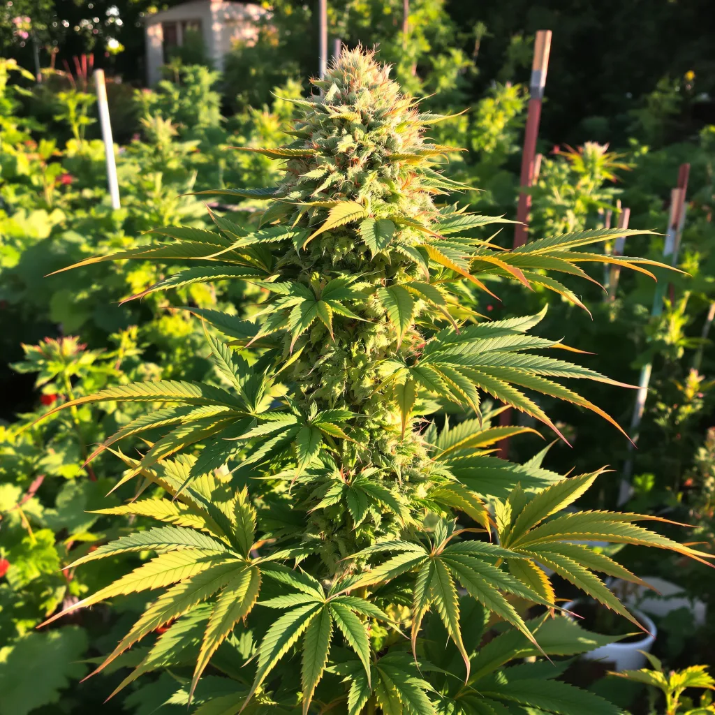 Mimosa 70% indica / 50% sativa — fleur avec trichomes visibles