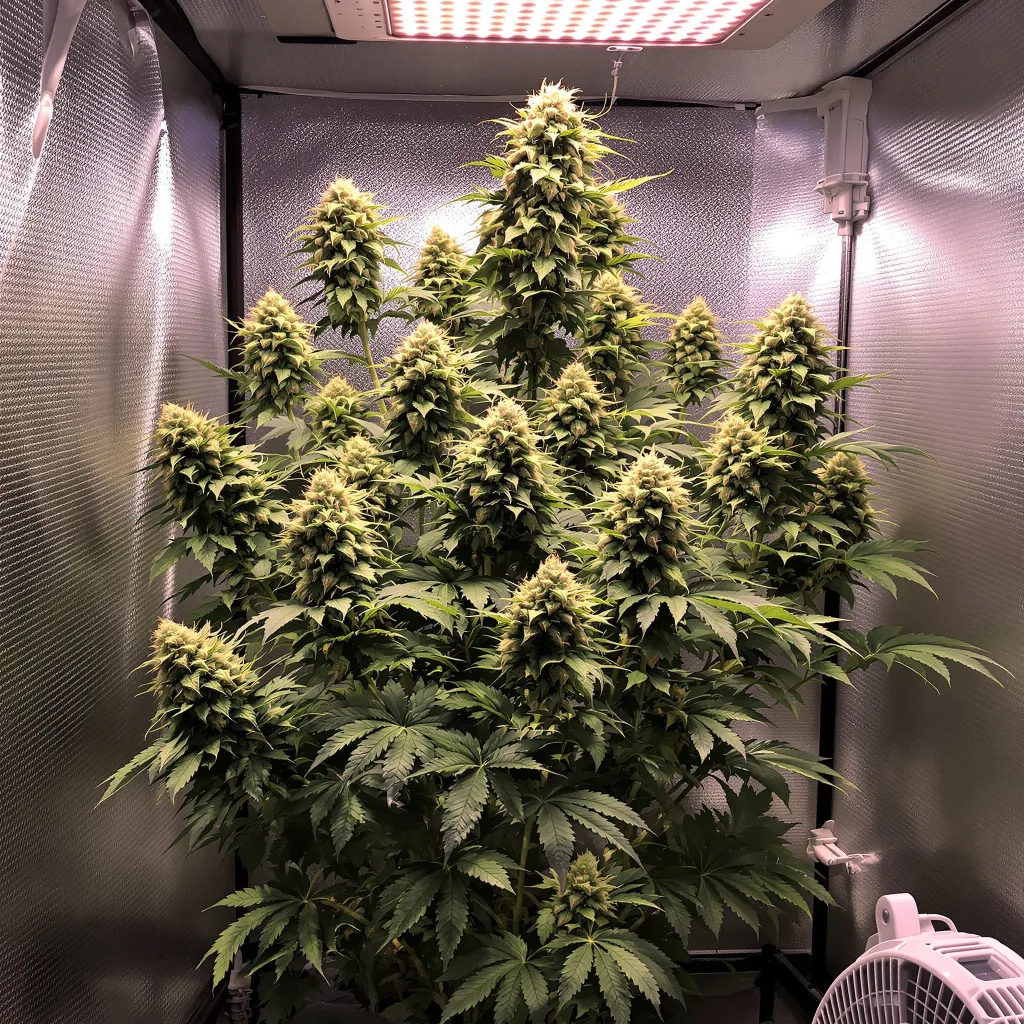 Plante de cannabis Mint Chocolate Chip en floraison — 60-100 cm autofloraison