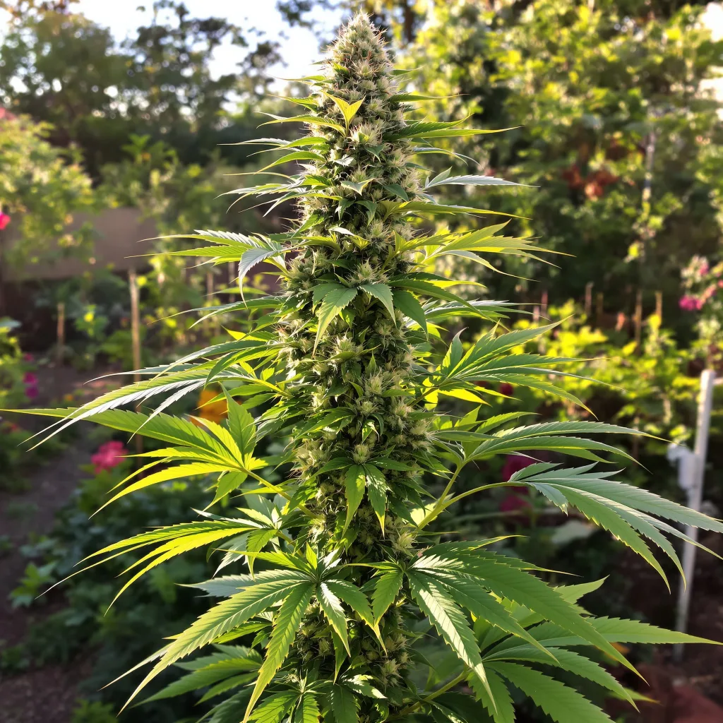 Mint Chocolate Chip 36% indica / 64% sativa — fleur avec trichomes visibles