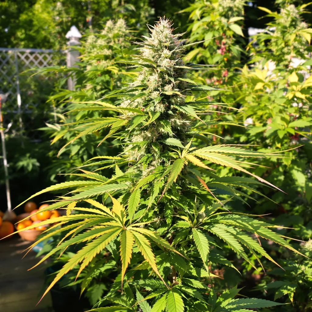 Mint Chocolate Chip 36% indica / 64% sativa — fleur avec trichomes visibles