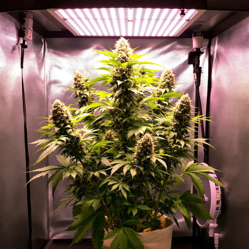 Plante de cannabis Misty Kush en floraison — 60-100 cm autofloraison