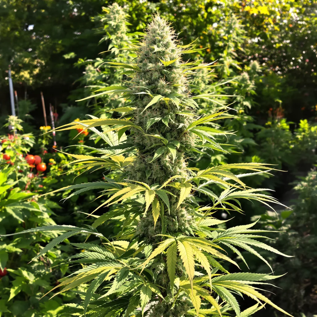 Misty Kush 47% indica / 53% sativa — fleur avec trichomes visibles