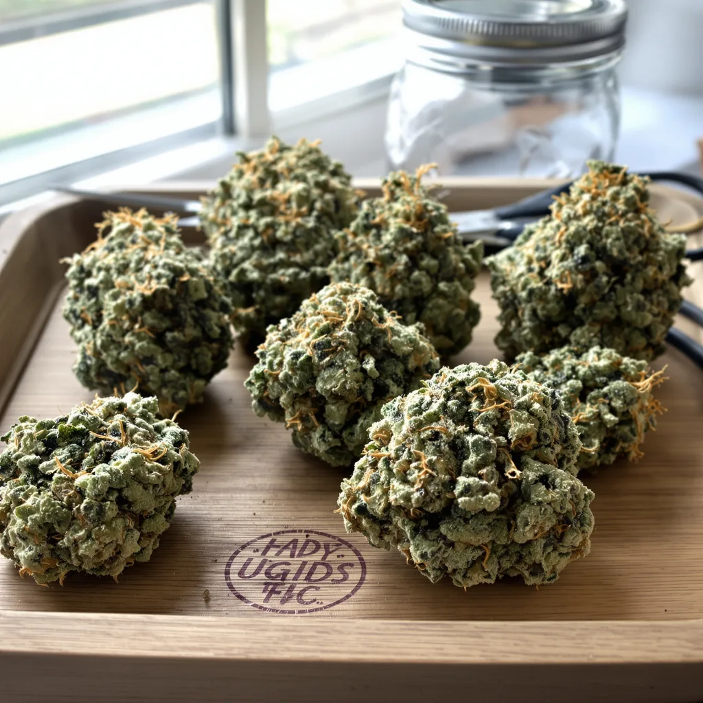 Mob Boss 40% indica / 60% sativa — fleur avec trichomes visibles