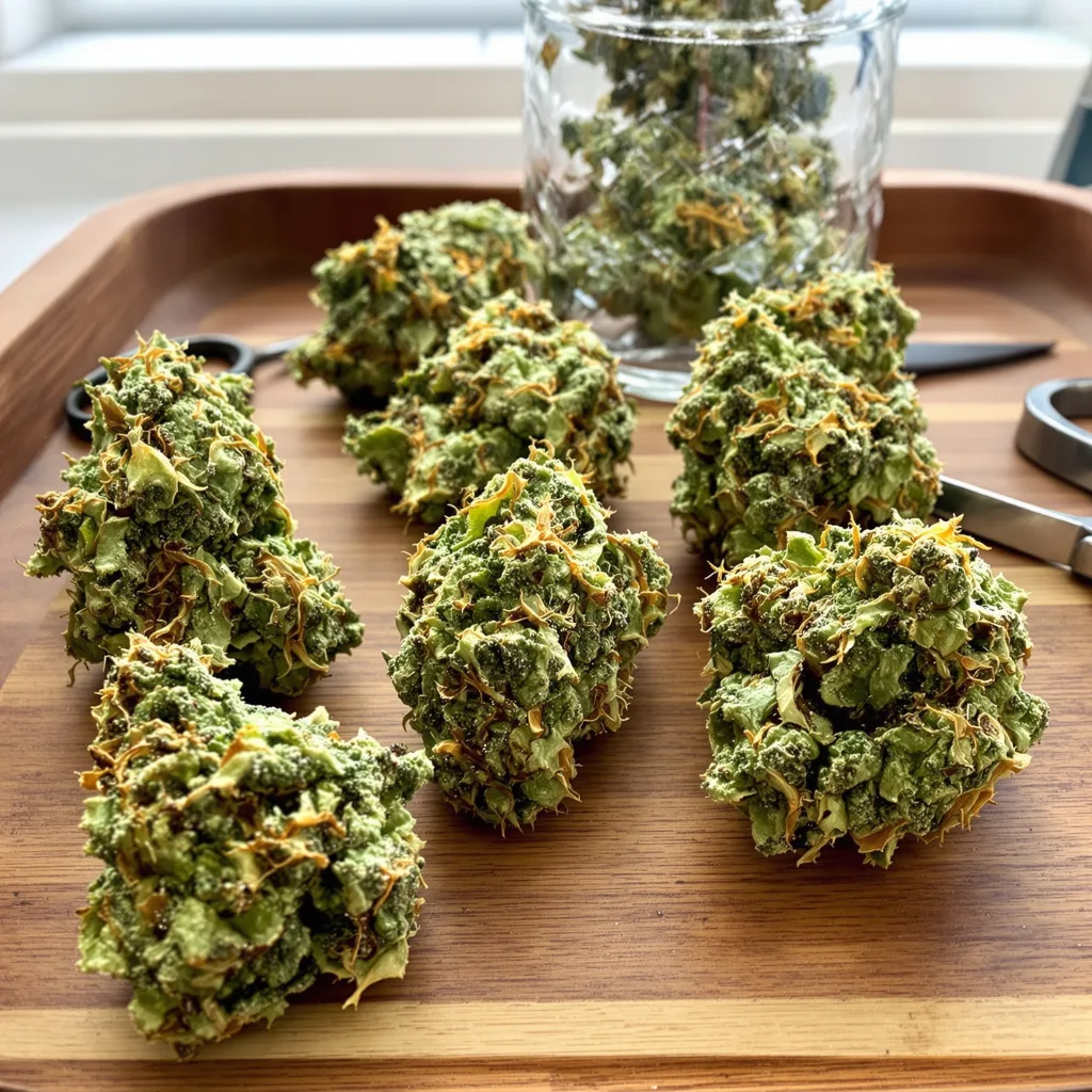 Moby Dick 25% indica / 75% sativa — fleur avec trichomes visibles