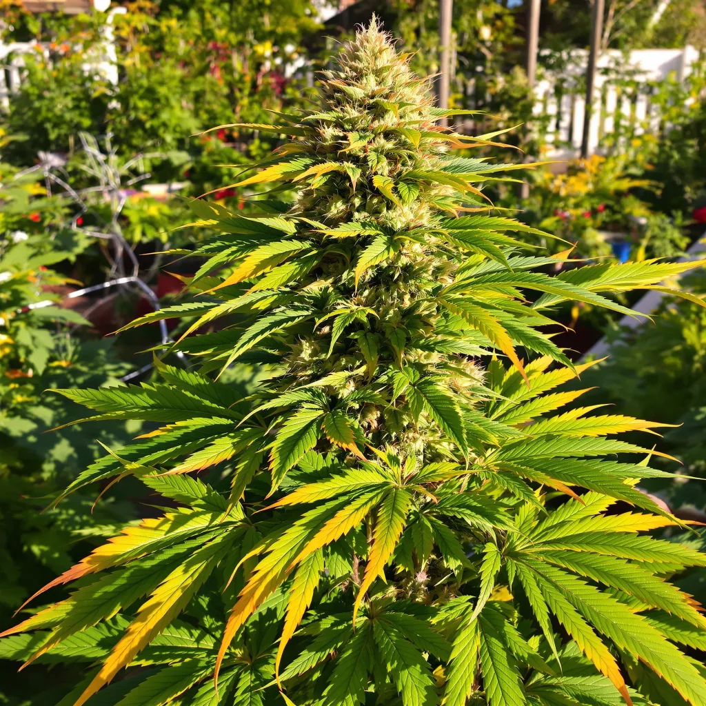 Money Maker 87% indica / 13% sativa — fleur avec trichomes visibles