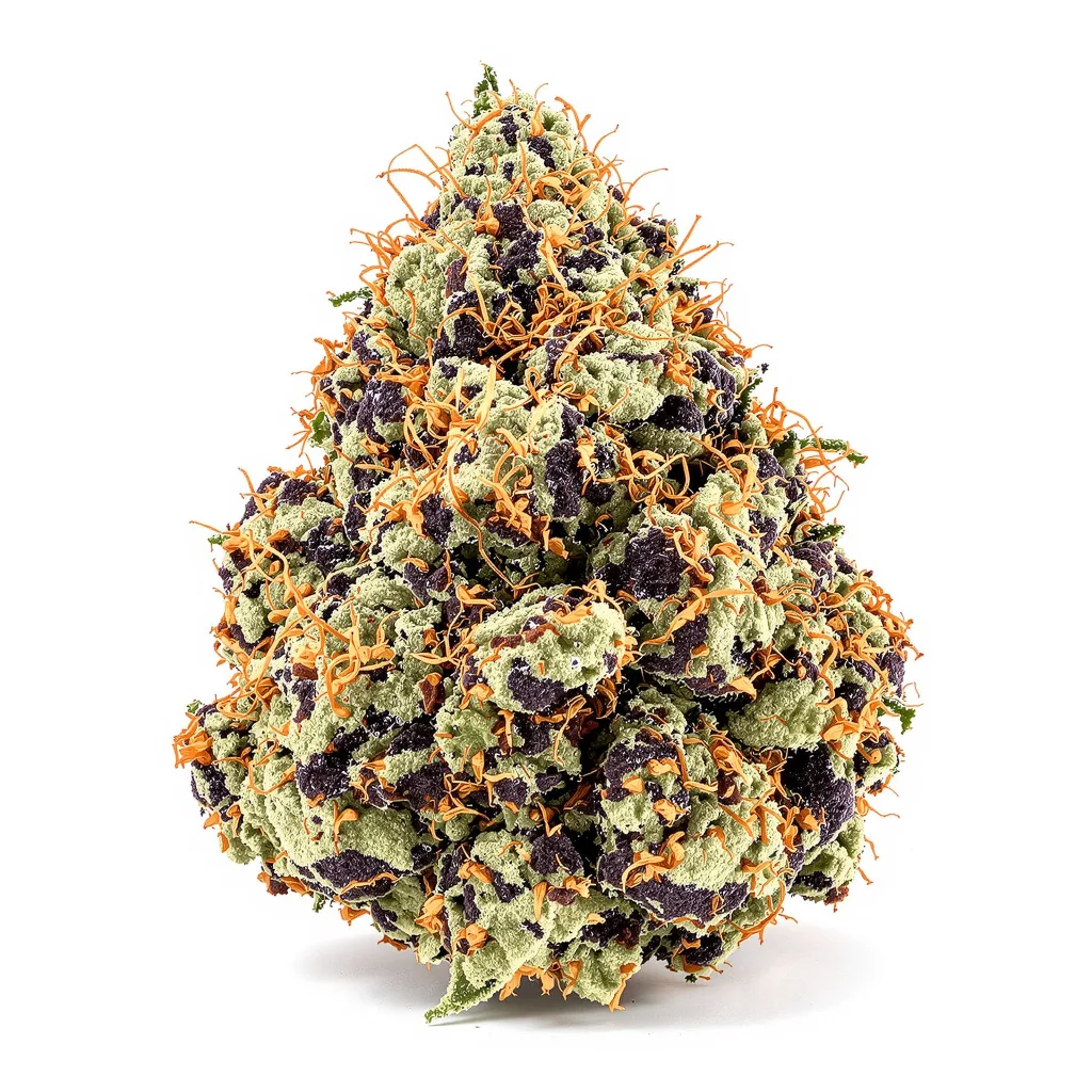 Money Maker 87% indica / 13% sativa — fleur avec trichomes visibles