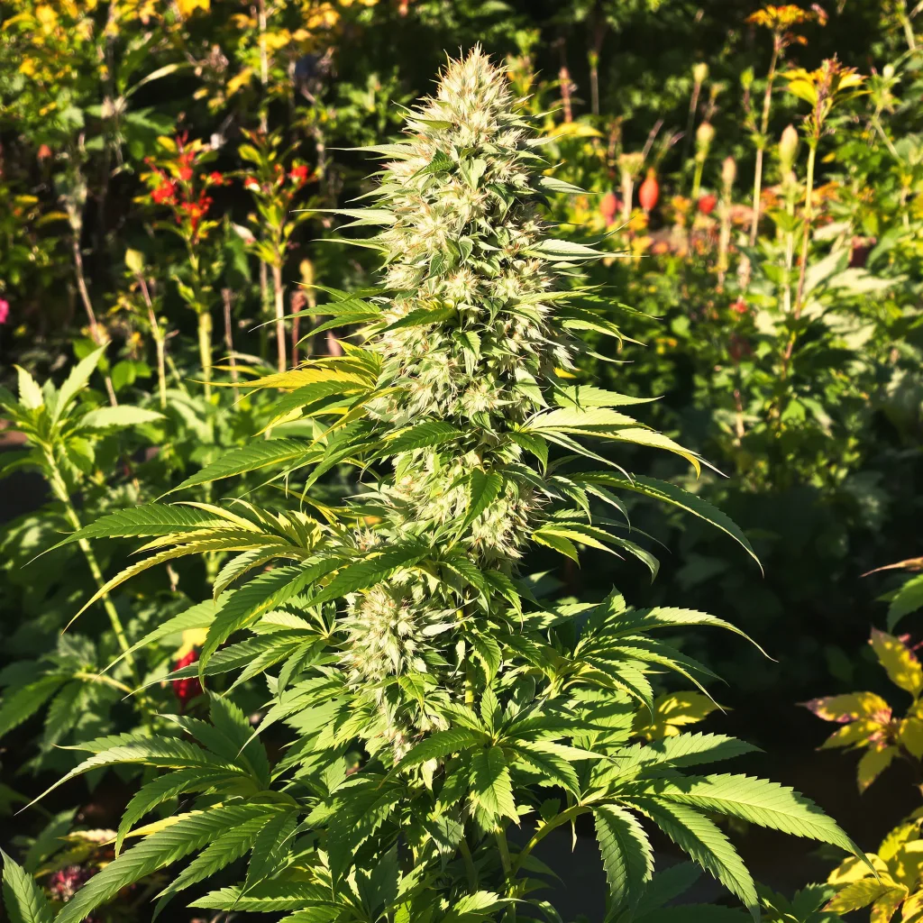 Monkey Berries 35% indica / 65% sativa — fleur avec trichomes visibles