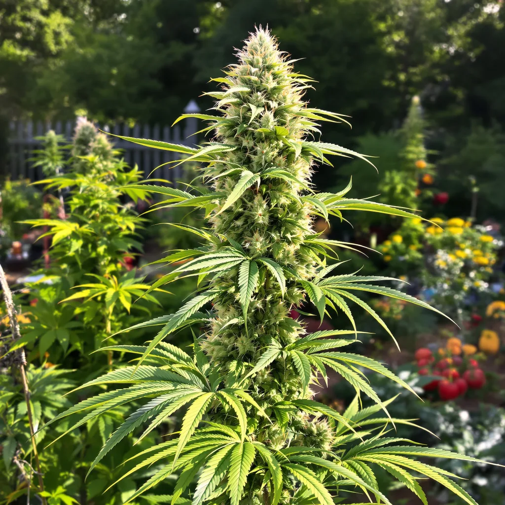 Moonshine Haze 14% indica / 86% sativa — fleur avec trichomes visibles