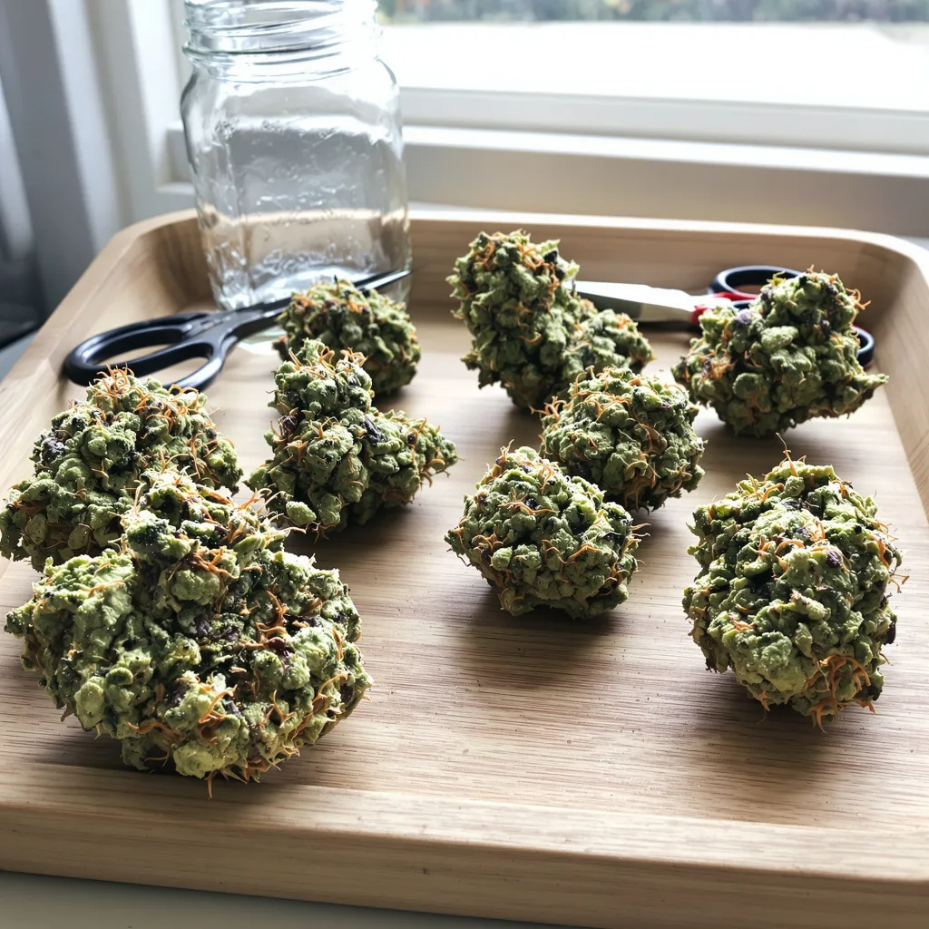 Morning Glory 43% indica / 57% sativa — fleur avec trichomes visibles