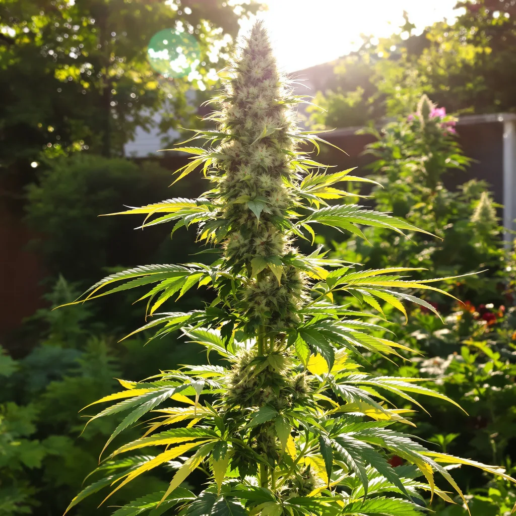 Morning Glory 43% indica / 57% sativa — fleur avec trichomes visibles