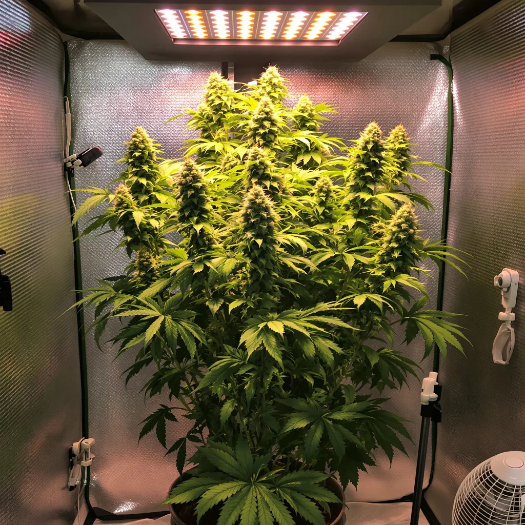 Plante de cannabis Mother’s Helper en floraison — 120-180 cm féminisée