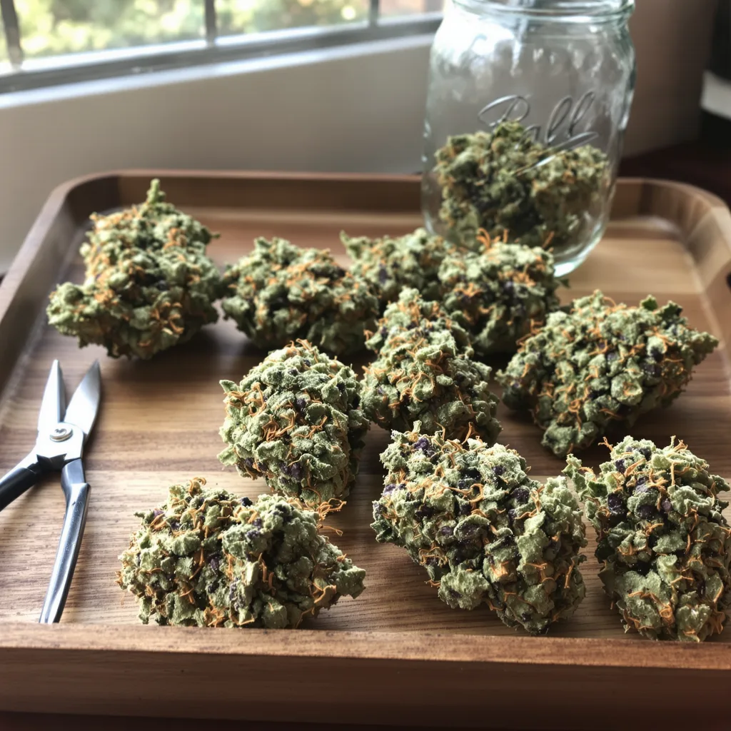 Motorbreath #15 62% indica / 38% sativa — fleur avec trichomes visibles