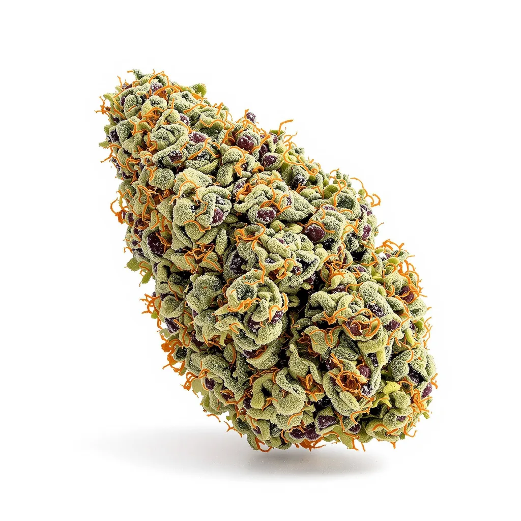 Motorbreath #15 62% indica / 38% sativa — fleur avec trichomes visibles