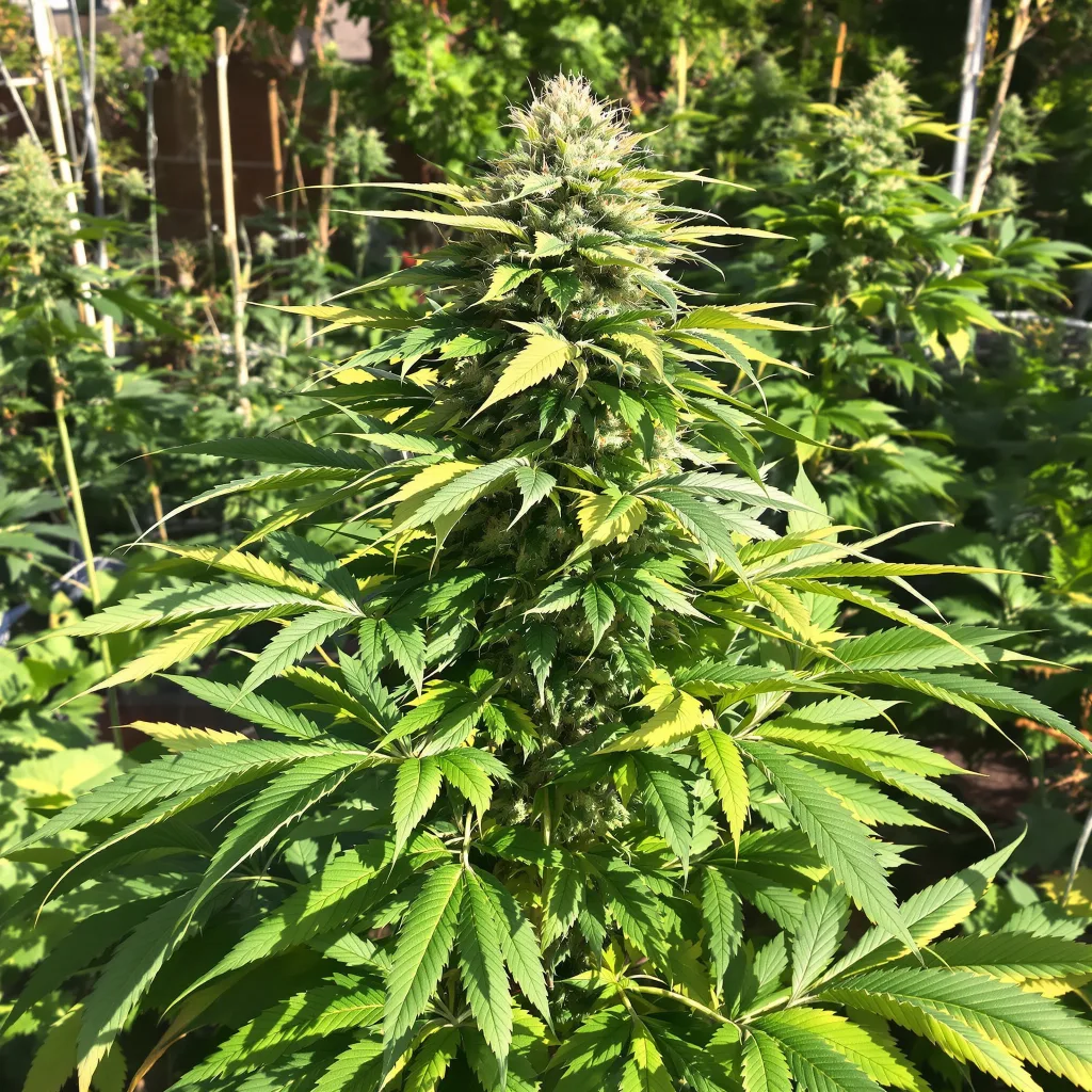 Mr. Nice 68% indica / 32% sativa — fleur avec trichomes visibles