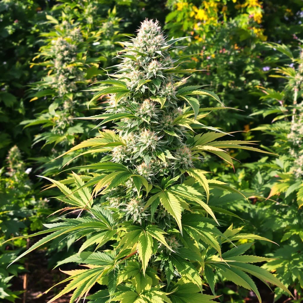 Mr. Tusk 60% indica / 40% sativa — fleur avec trichomes visibles