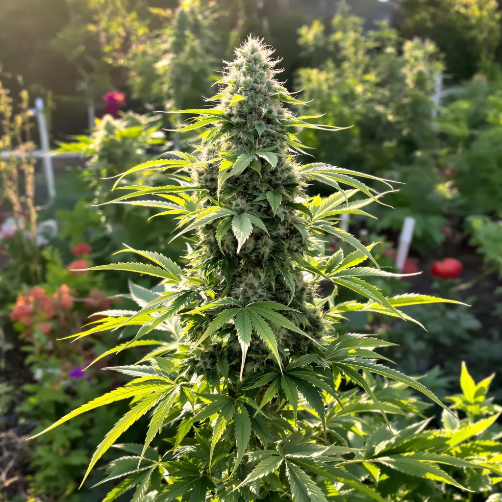 Ms. Universe 43% indica / 57% sativa — fleur avec trichomes visibles