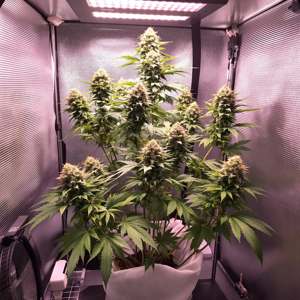 Plante de cannabis Mt. Rainier en floraison — 120-180 cm féminisée