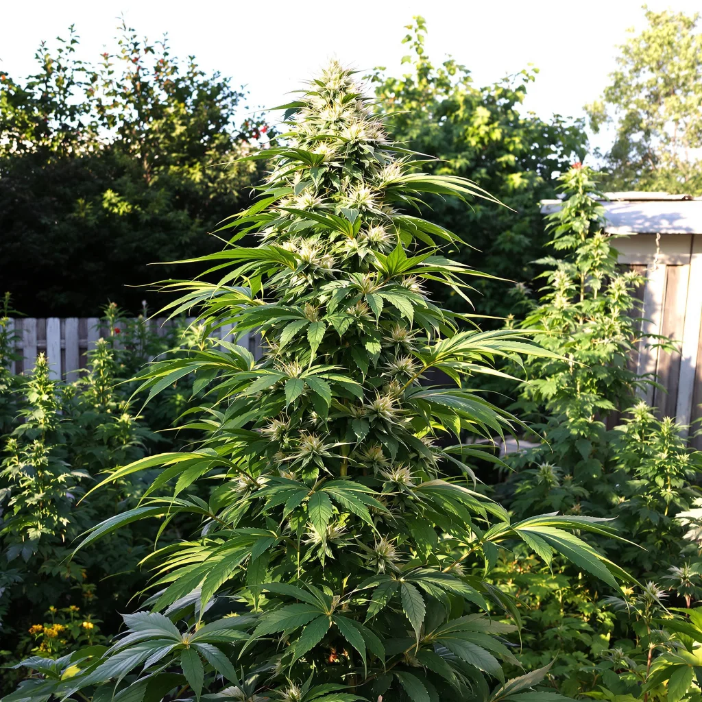 Neptune Kush 10% indica / 90% sativa — fleur avec trichomes visibles