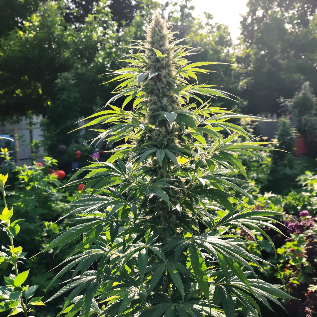 Neville's Haze 20% indica / 80% sativa — fleur avec trichomes visibles