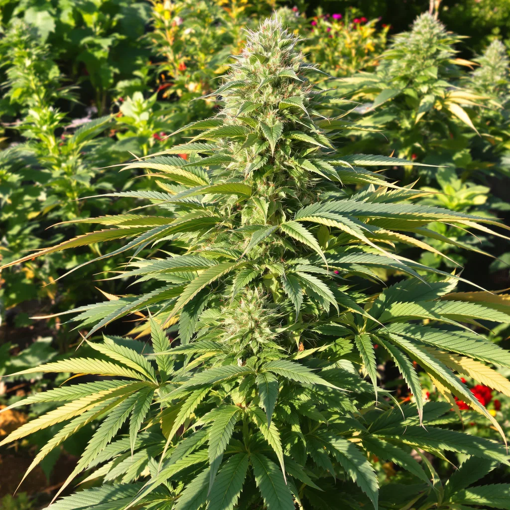 Nice Cherry 83% indica / 17% sativa — fleur avec trichomes visibles
