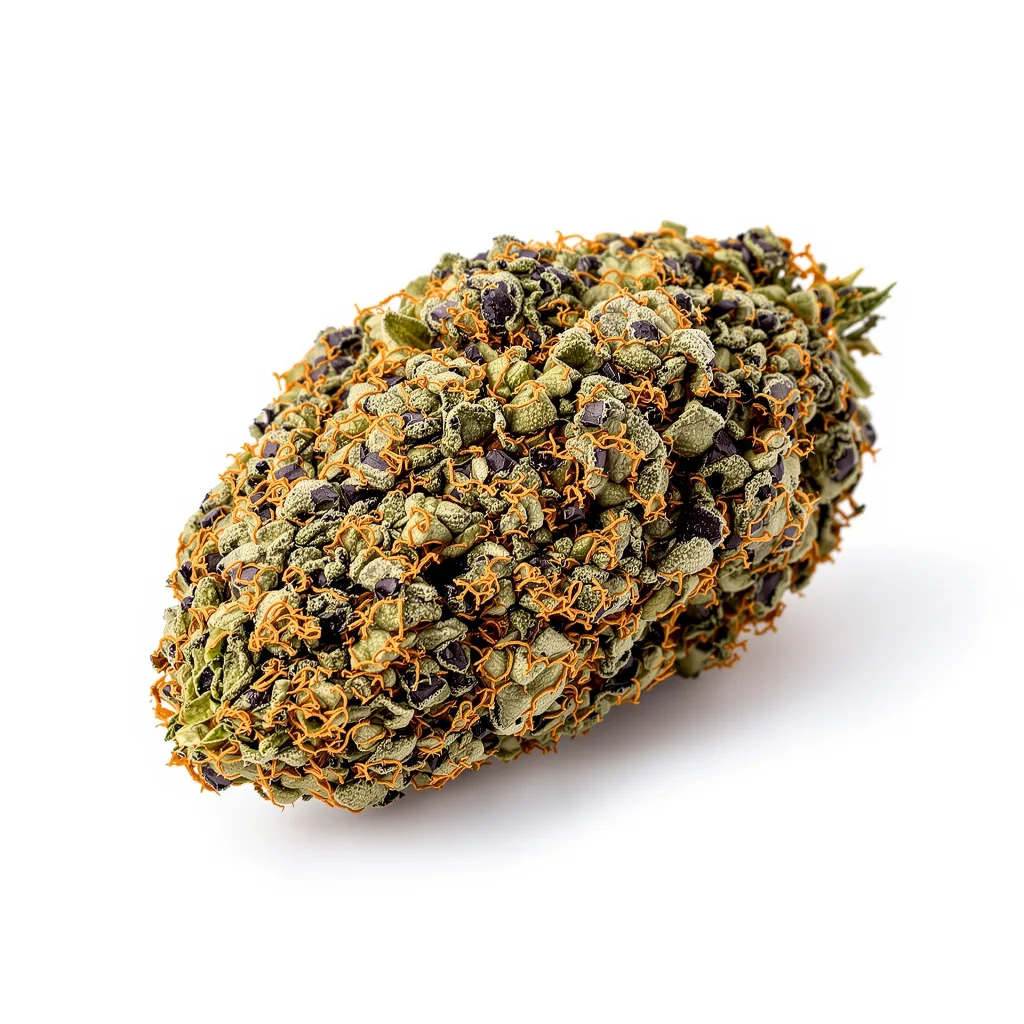 Nicole Kush 67% indica / 33% sativa — fleur avec trichomes visibles