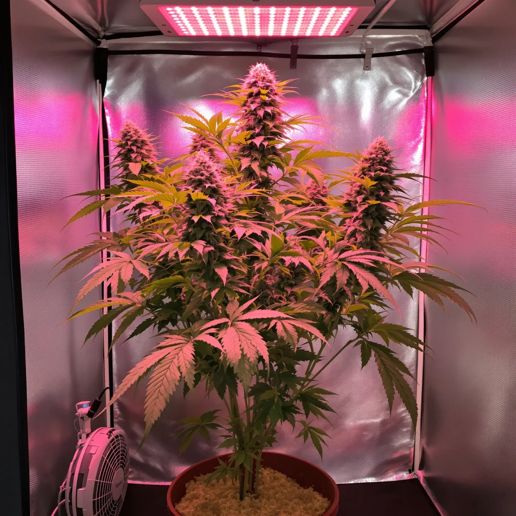 Plante de cannabis Night Train en floraison — 60-100 cm autofloraison