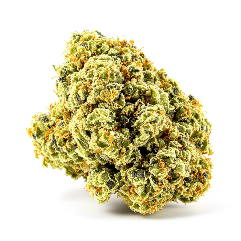 Nordle CBD 54% indica / 46% sativa — fleur avec trichomes visibles