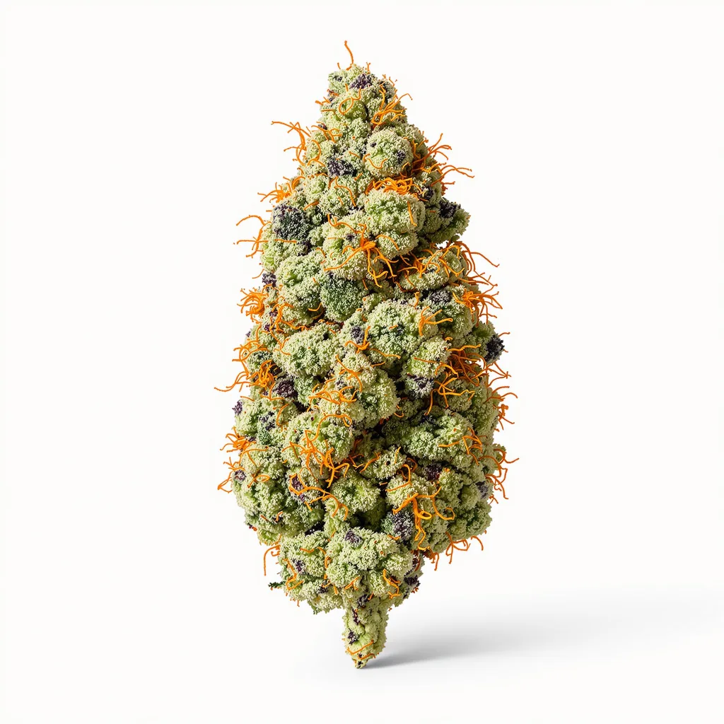 Northern Berry 40% indica / 60% sativa — fleur avec trichomes visibles