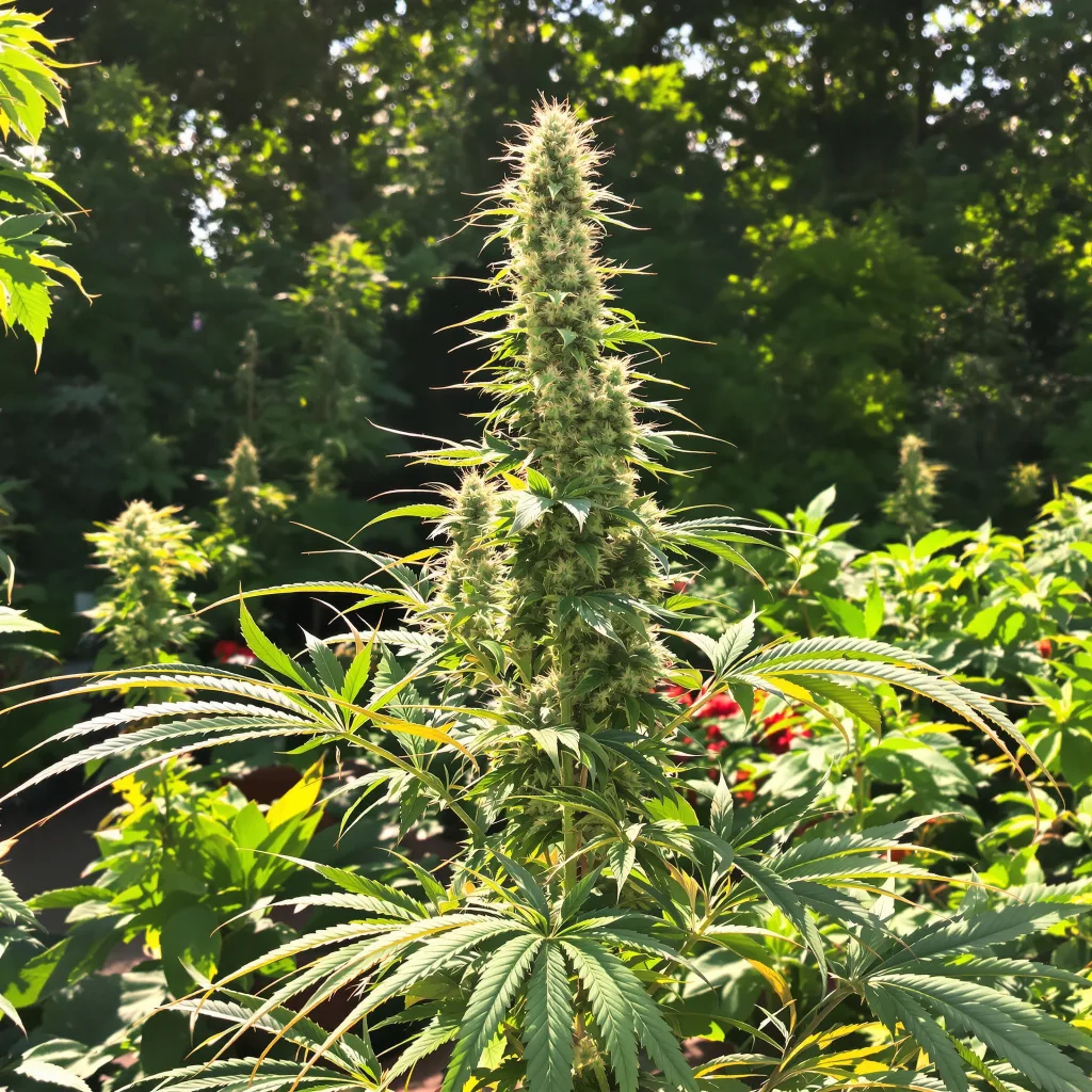 Northern Cream 64% indica / 36% sativa — fleur avec trichomes visibles