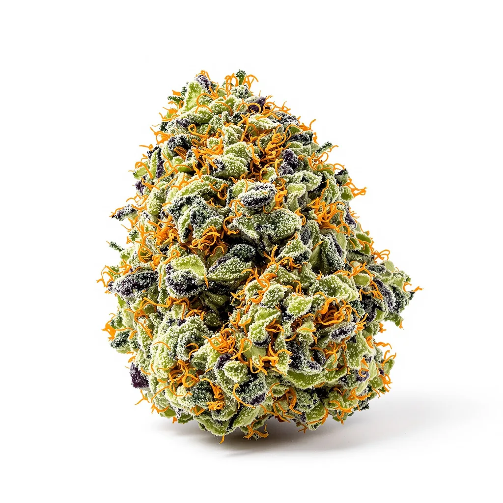 Northern Cream 64% indica / 36% sativa — fleur avec trichomes visibles