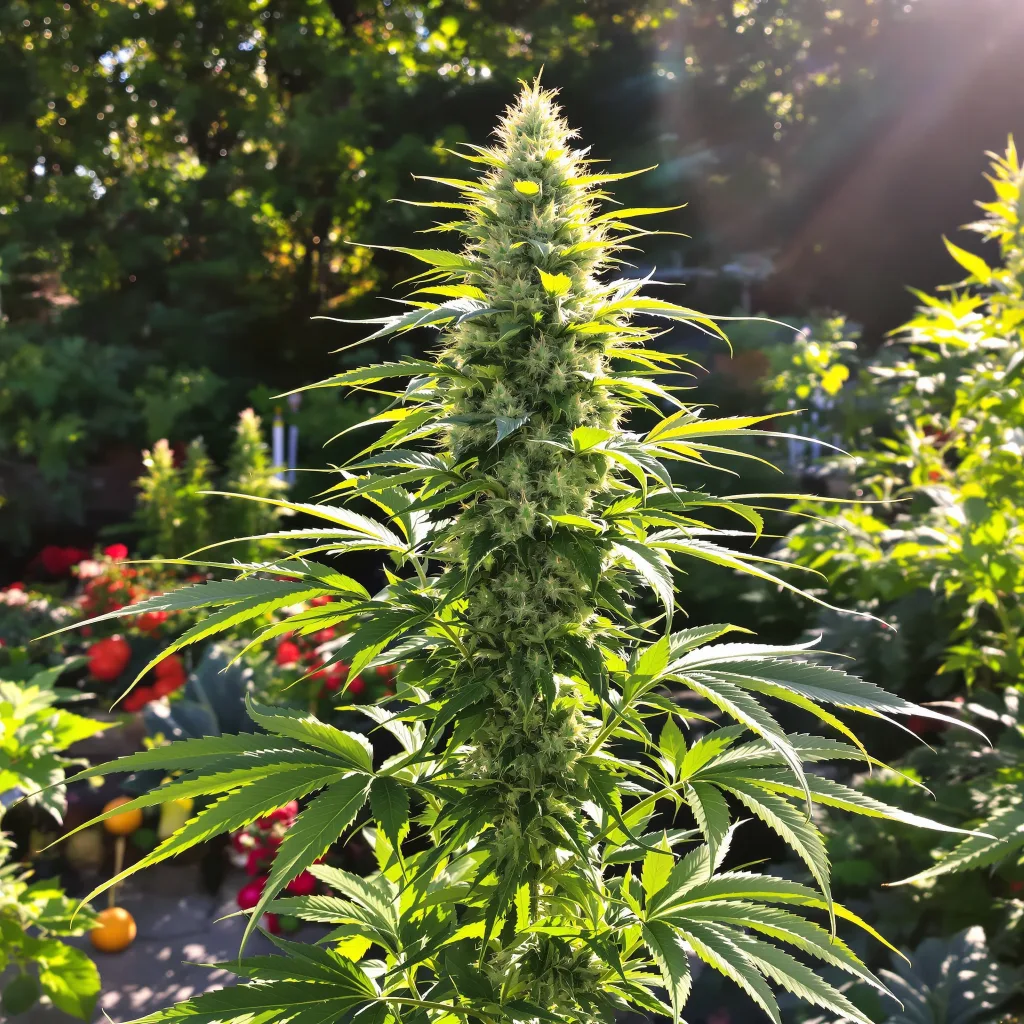 Northern Lights x Skunk 63% indica / 37% sativa — fleur avec trichomes visibles