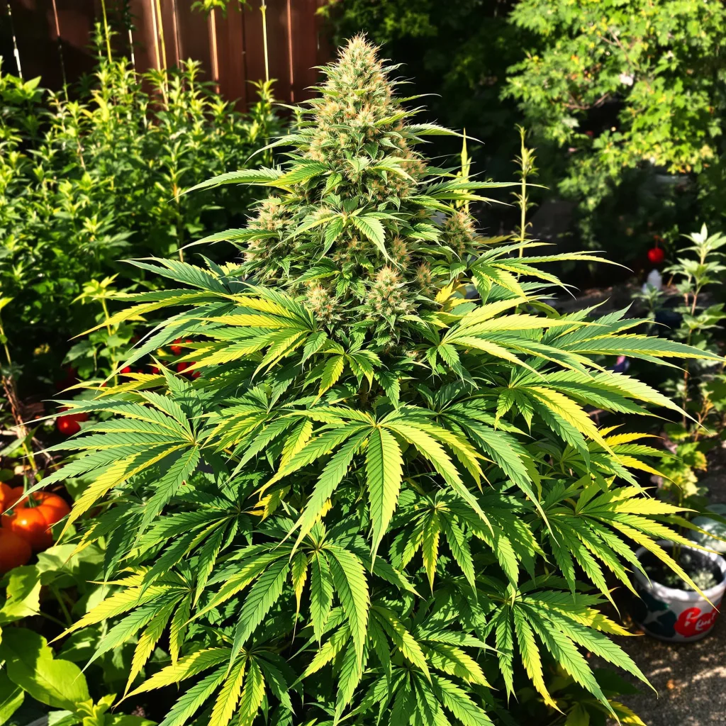 Nutter 65% indica / 35% sativa — fleur avec trichomes visibles