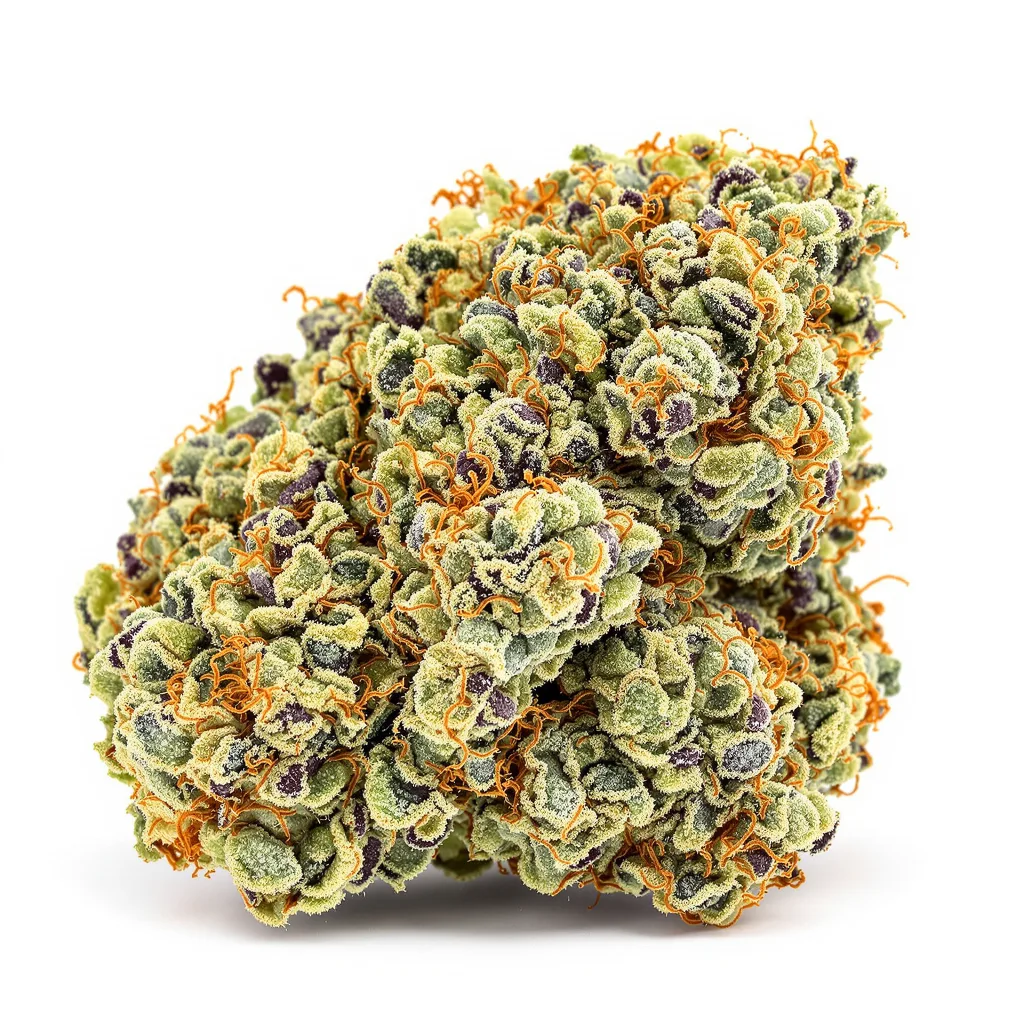 NYC Diesel 40% indica / 60% sativa — fleur avec trichomes visibles