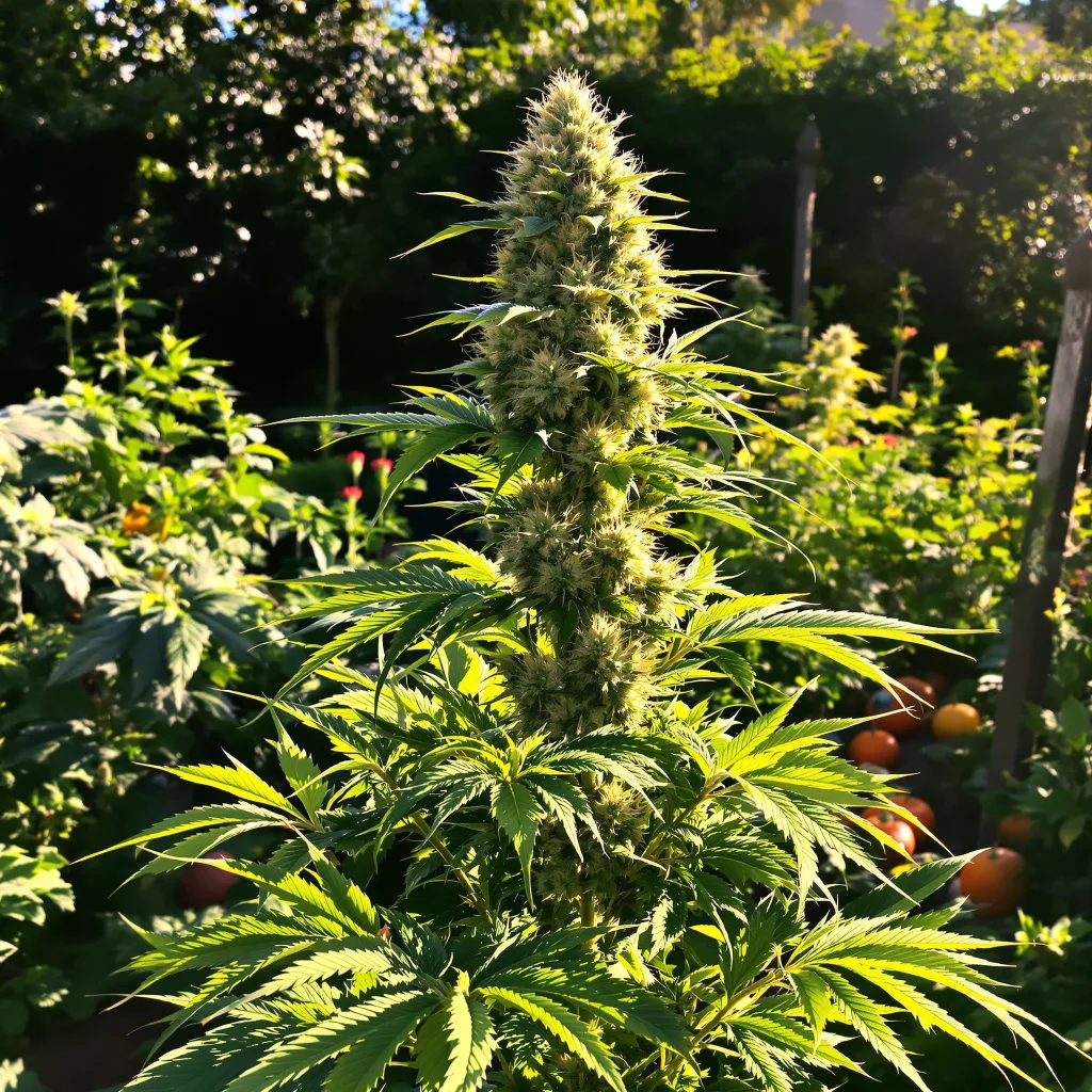 NYC Diesel 40% indica / 60% sativa — fleur avec trichomes visibles