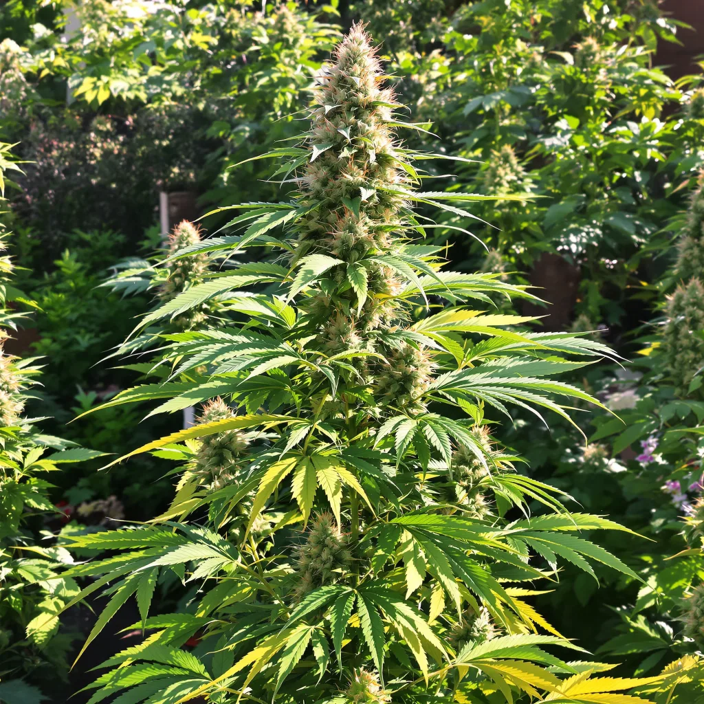 NYC Sour Diesel 11% indica / 89% sativa — fleur avec trichomes visibles