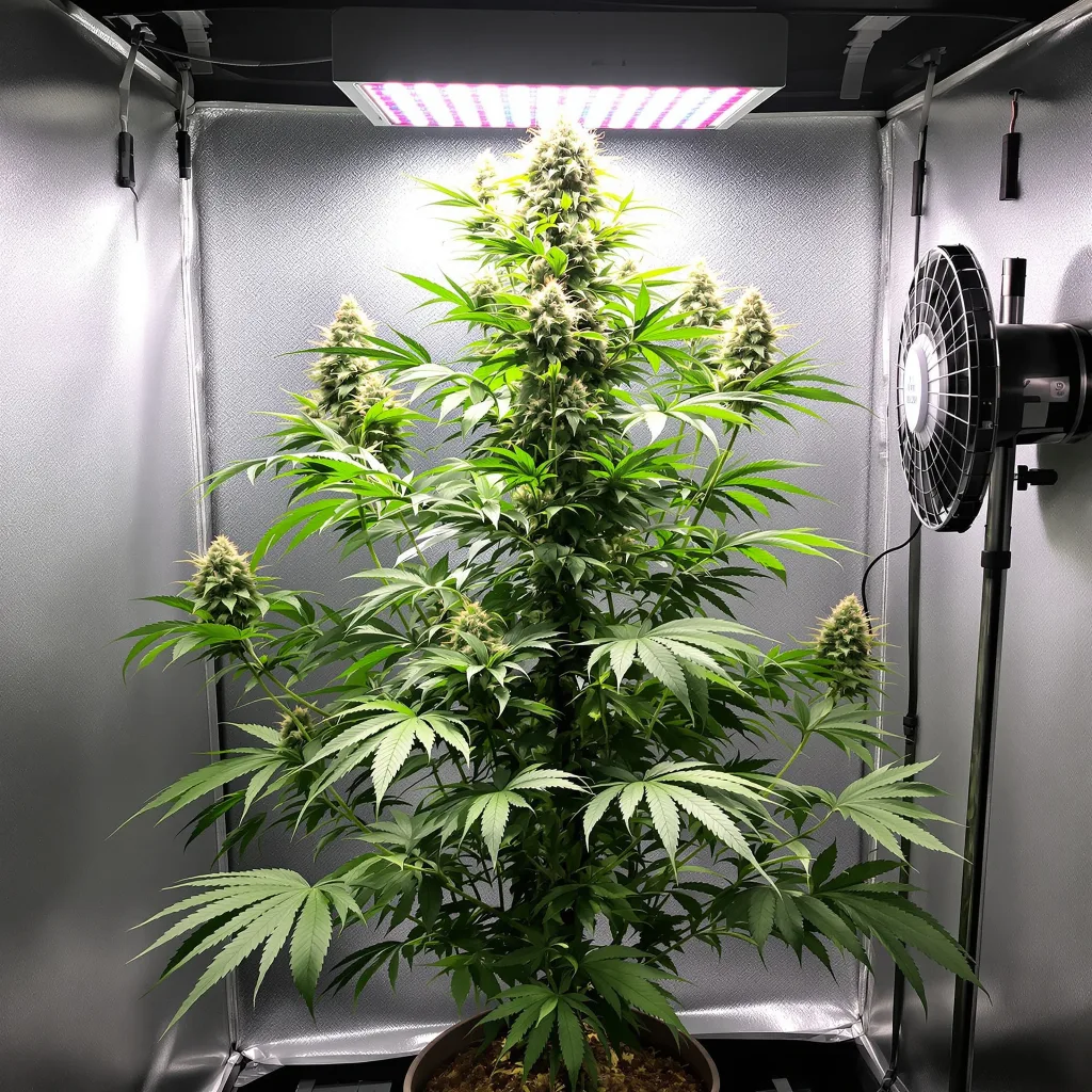 Plante de cannabis NYC Sour Diesel en floraison — 150-200 cm féminisée
