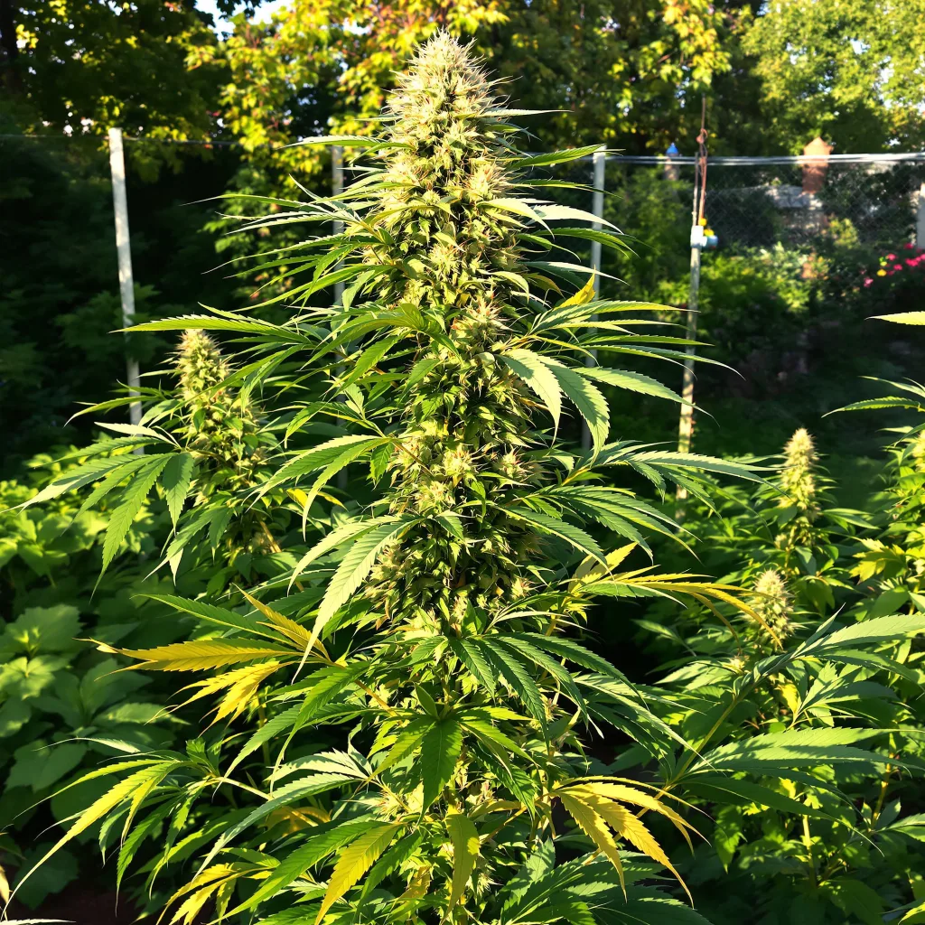 OG #18 22% indica / 78% sativa — fleur avec trichomes visibles
