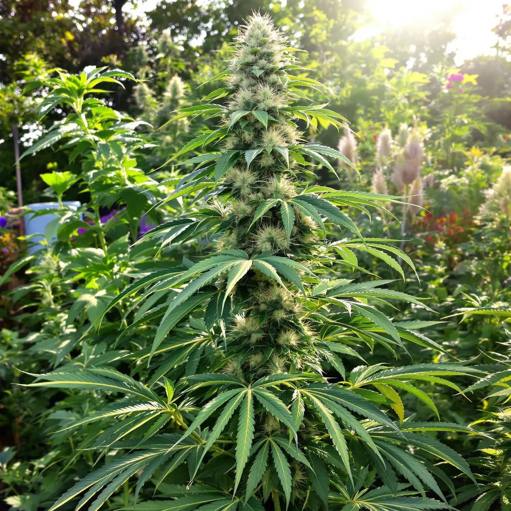 OG Chem 30% indica / 70% sativa — fleur avec trichomes visibles