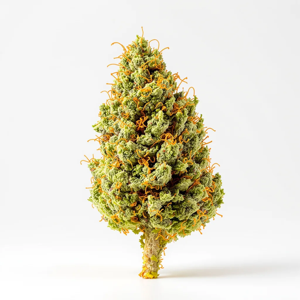 OG Chem 30% indica / 70% sativa — fleur avec trichomes visibles