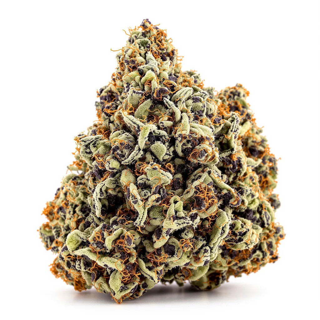 OG LA Affie 89% indica / 11% sativa — fleur avec trichomes visibles