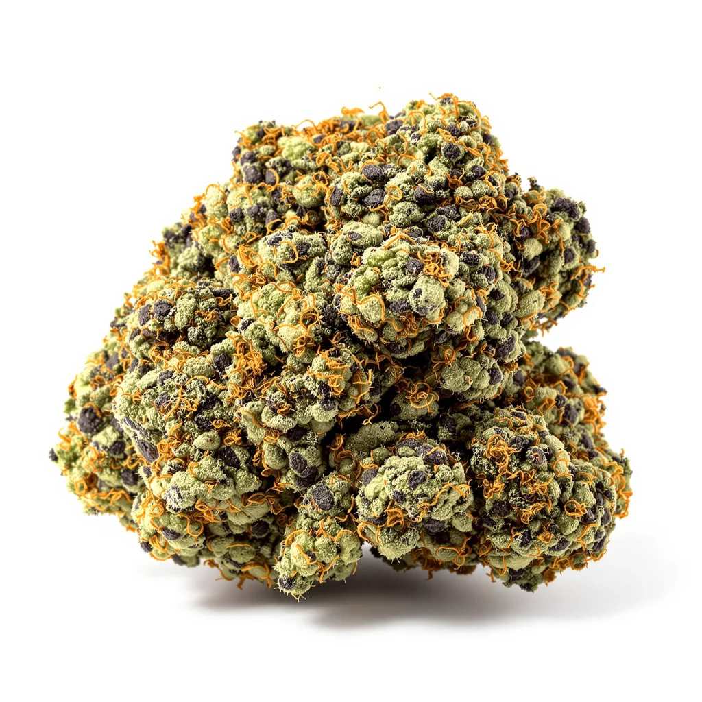 OG Los Angeles Kush 69% indica / 31% sativa — fleur avec trichomes visibles