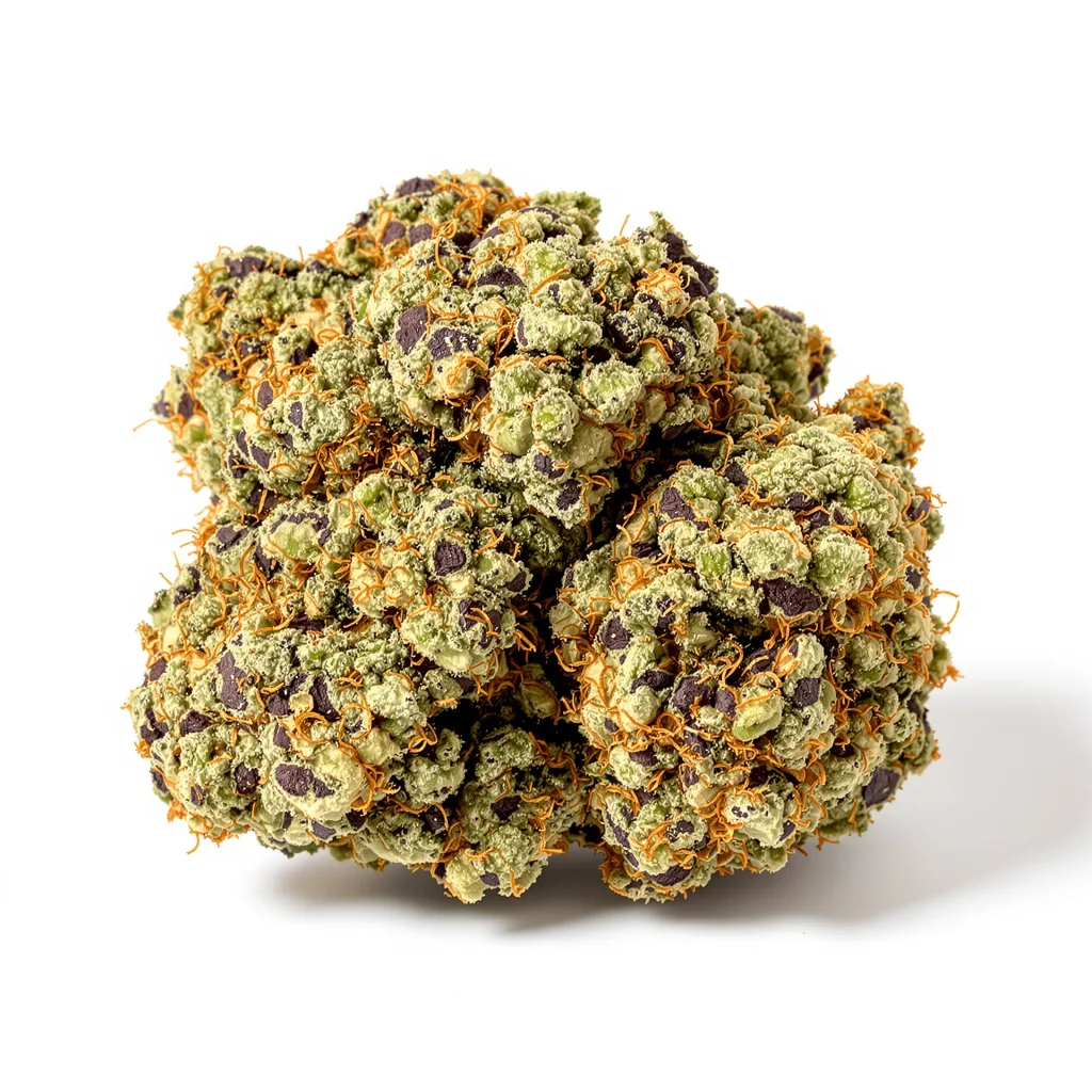 OG's Pearl 73% indica / 27% sativa — fleur avec trichomes visibles
