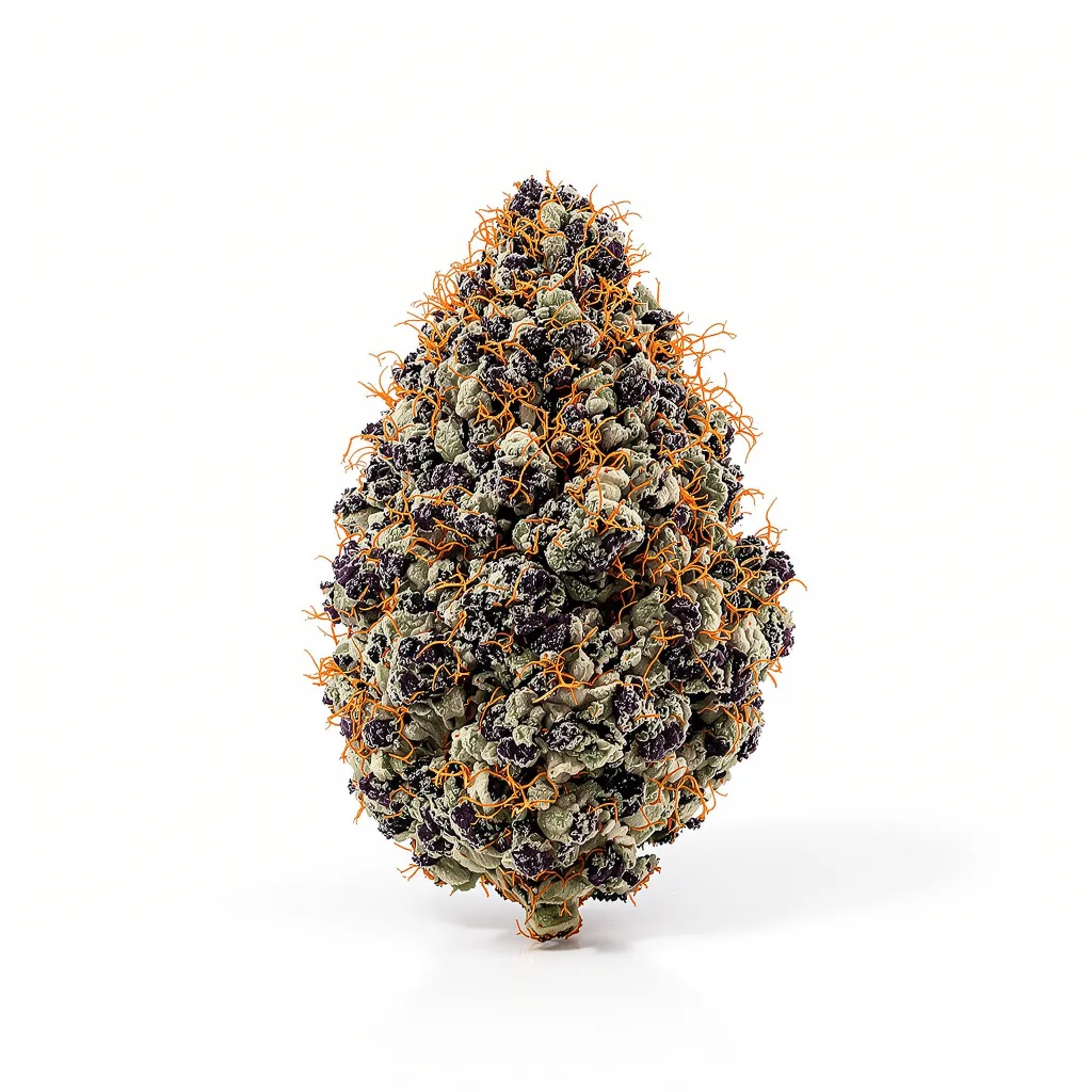 OG’s Pearl 73% indica / 27% sativa — fleur avec trichomes visibles