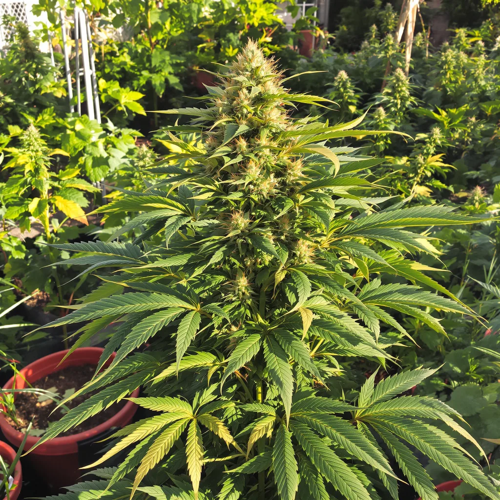 Ogre Berry 65% indica / 35% sativa — fleur avec trichomes visibles