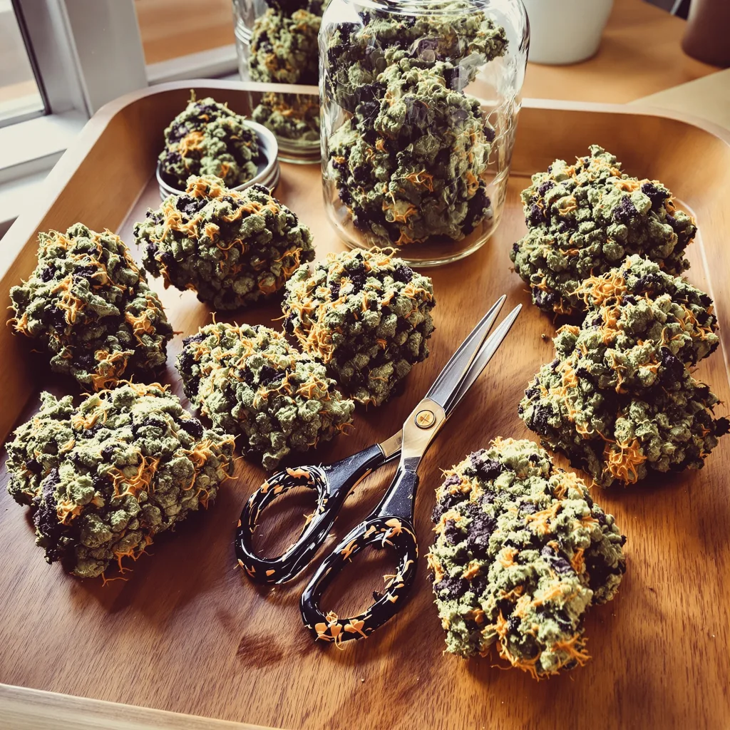 Opal OG Kush 80% indica / 20% sativa — fleur avec trichomes visibles