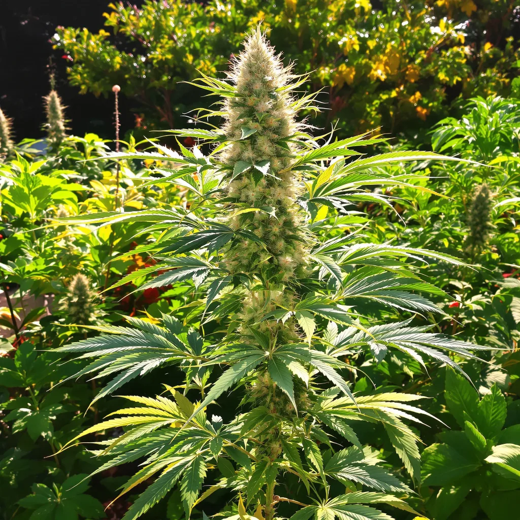 Opium 62% indica / 38% sativa — fleur avec trichomes visibles