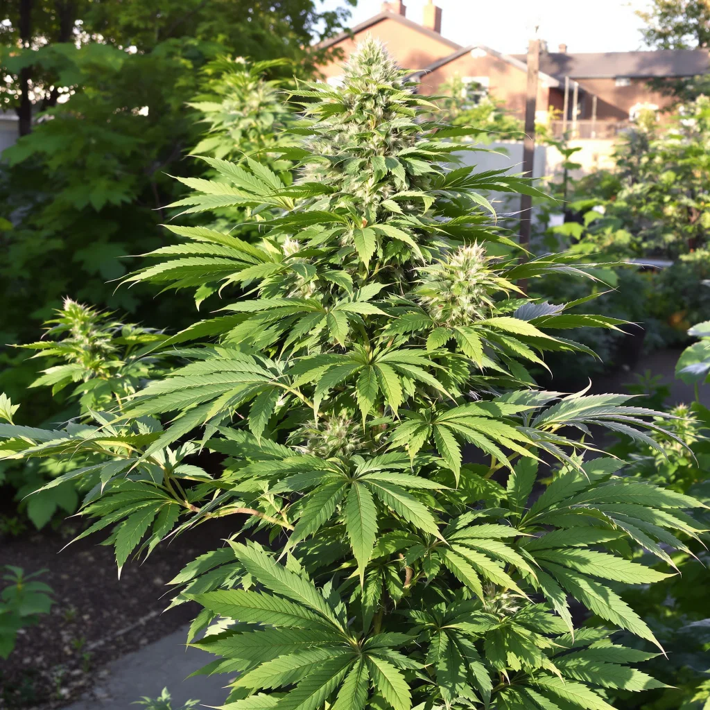 Orange Bud 79% indica / 21% sativa — fleur avec trichomes visibles