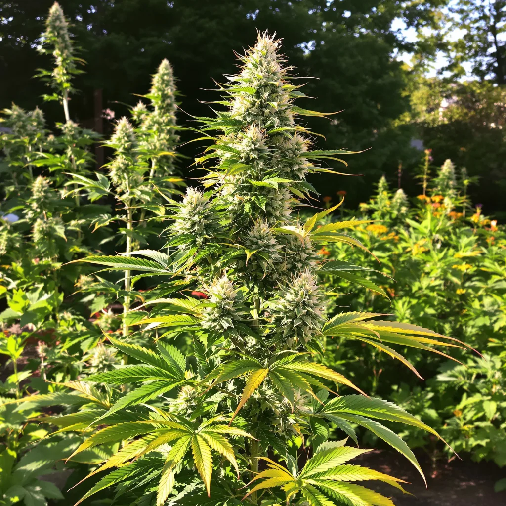 Orange Cookies 60% indica / 40% sativa — fleur avec trichomes visibles