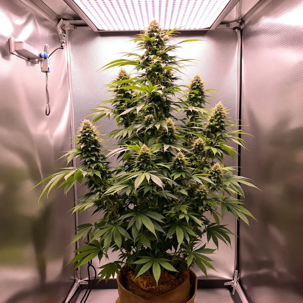 Plante de cannabis Orange Crush en floraison — 150-200 cm féminisée