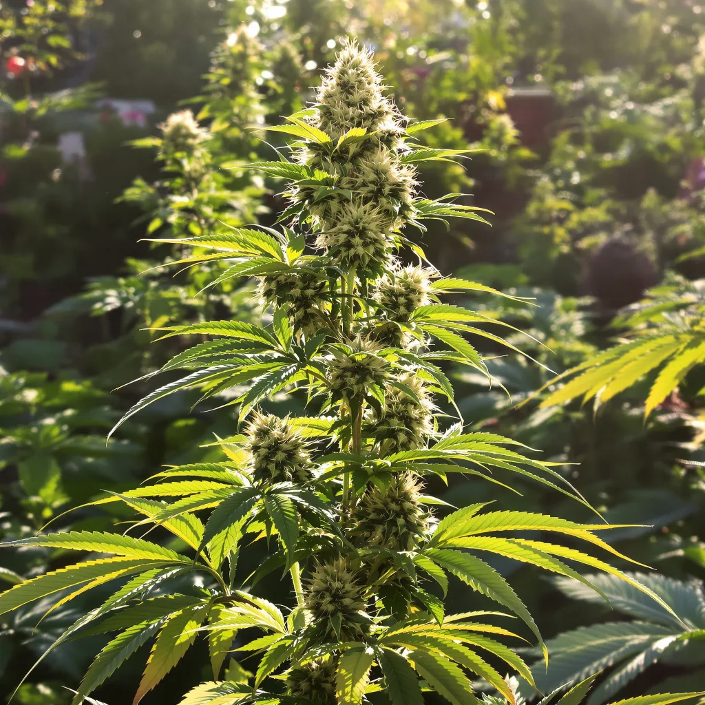 Orange Haze 40% indica / 60% sativa — fleur avec trichomes visibles